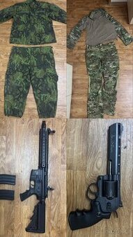 Prodám oblečení a zbraně na airsoft