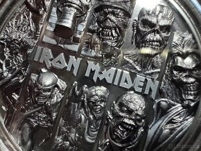 Jedinečná kpl. série stříbrných mincí IRON MAIDEN + Eddie