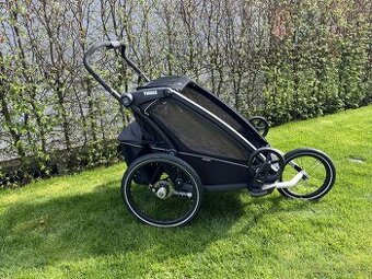 Thule Chariot Sport 2 Double Black (jogging set + cyklo set)