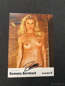 Originál podepsana Karta Ramona Bernhard Playboy Miss 2015