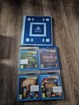 Prodám Wonderbook PS3 + 4x hra Move
