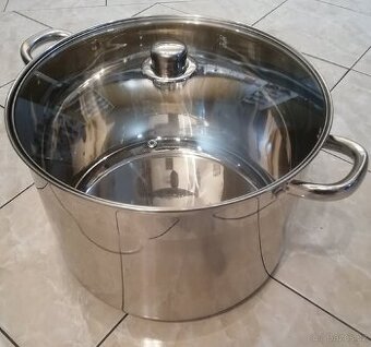 NOVÝ Gastro nerez hrnec velký objem 25litu vhodný na indukc