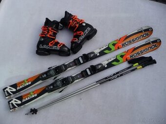 350. Lyže ROSSIGNOL- 140 cm + boty LANGE 39eu - set
