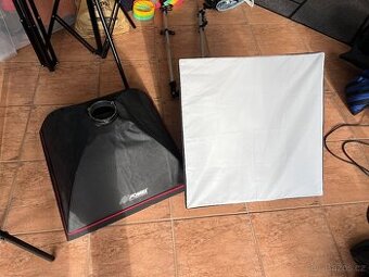 2× Fomei softbox 60×60 – výborný stav, Speed-Ring