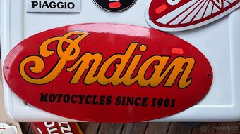 smaltovaná cedule Indian motorcycles velká
