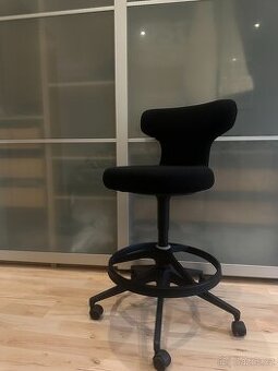 Vitra Pivot High Stool – designová židle, 3 ks, černá