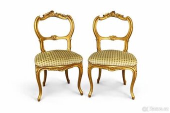 Vintage křesla ve stylu Ludvík XV – pár