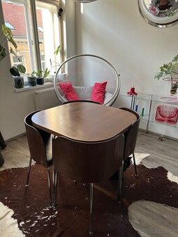 Vintage set stůl + 4 židle ikea fusion