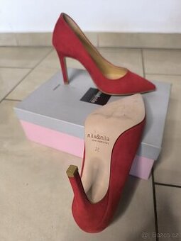 Červené lodičky La Farfalla - NOVÉ - 36