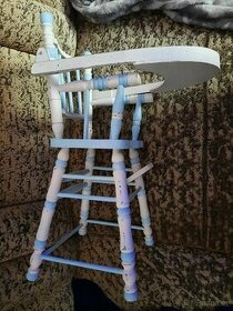 Dřevěná stolička na panenku - 1