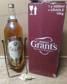 Whisky Grants 4,5 L v kolébce + krabice . - 1