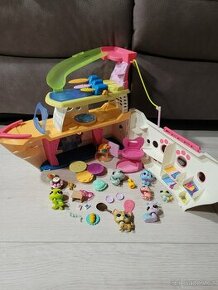 Littlest petshop lps sada  loď zvířátka a doplňky