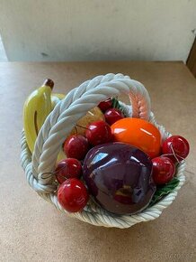 porcelánový ovocný košíček, ozdoba, dekorace