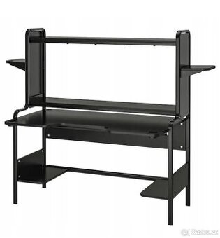 Herní / pracovní stůl IKEA FREDDE černý 140/185x74x146