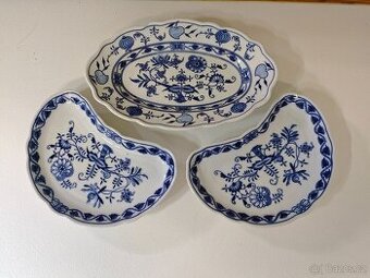 Cibulák meissen podnos + misky na kosti