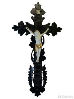 Starožitný řezbovaný kříž/krucifix