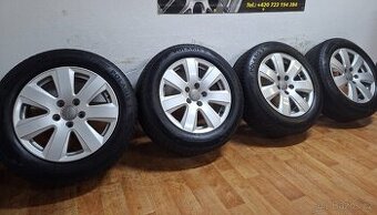 Alu kola R16 5x112 Audi + zimní pneu 225/55/16 Barum