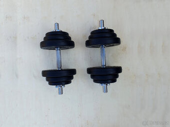 Nakládací činky 2x11kg - NOVÉ