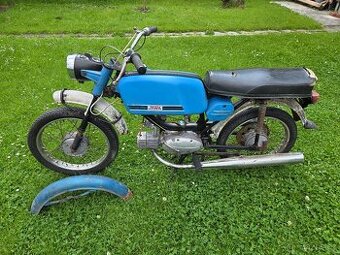Jawa 23 Mustang bez TP, modrý starší typ 3.
