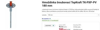 TopKraft 180 talířová hmoždinka šroubovací mám 260 kusů