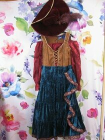 Kostým-Historické šaty s kloboukem
