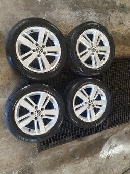 Originální kompletní kola VW 5x112 r16 pneu 205/55 r16