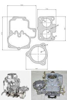 Těsnění karburátoru GAZ 69,UAZ,K-750,URAL,ZIL130/131,ROBUR
