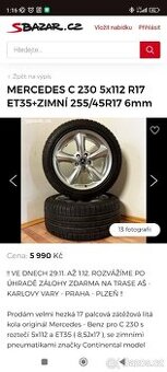R17 5x112 kola   2000 Kč  za vse 4ks