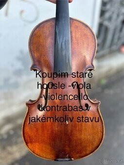 Koupim:housle,violu,violoncello,kontrabas