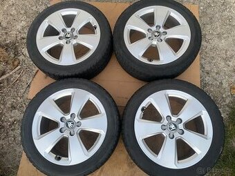 Alu kola 5x112.r17.zimni pneu 205/50/17.Škoda,Audi,Vw,Seat - 1
