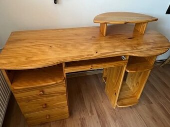 Psací stůl z masivu - borovice - 1