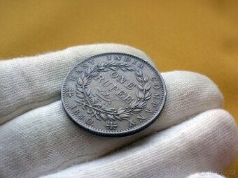 Stříbrná Rupie 1840 (text nad hlavou) - 1