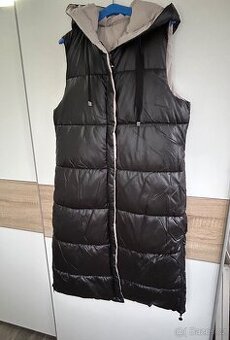 Nová vesta černo-béžová ( oboustranná), dámská