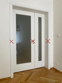 Dvoukřídlé dveře Sapelli + horní obložka