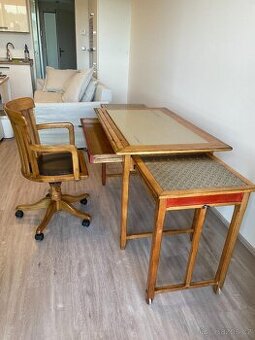 ROCHE BOBOIS ARCHITECTE - multifunkční pracovní stůl a křesl