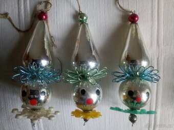 Retro vánoční ozdoby 7 kusů