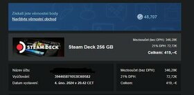 Nový Steam deck 256Gb