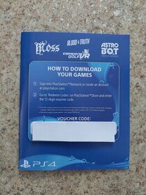 Playstation 4 VR Voucher 4 her Moss/Blood & Truth/ Astro Bot