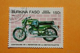 Jawa Bizon - originál poštovní známka Burkina Faso 1985