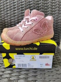 Prodám růžové kožené šněrovací boty zn.Lurchi - 1