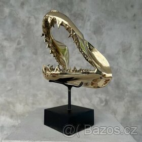 Bronzový odlitek čelisti žraloka Mako 32cm - 1