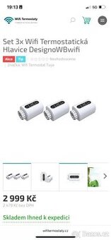 Hlavice k radiatoru wifi termostat