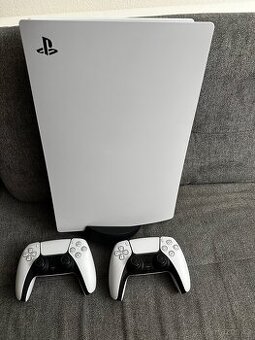 Prodám PlayStation 5 (verze s mechanikou)+ 2 ovladače