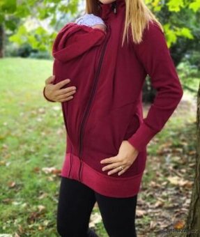 La Tulia Nosicí mikina 2v1 - Bordó XL-XXL(pár krát nošená)