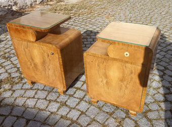 starožitné noční stolky - Art Deco 30. - 40. léta