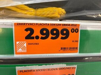 Plachta 10x12 s oky