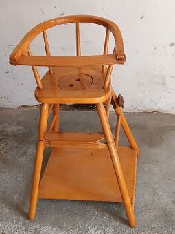 Retro dětská jídelní židlička