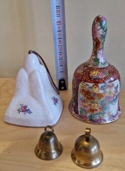 Zvonečky: porcelán, keramika, kov