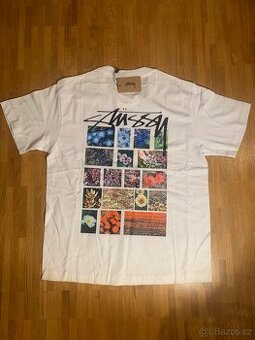 Stüssy tričko – Floral Grid – nové – bílé – M