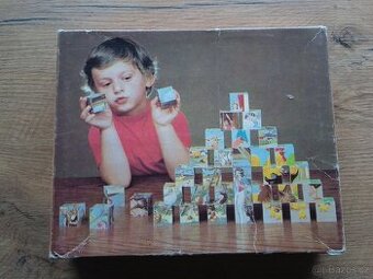 Retro Dřevěné kostky Sněhurka